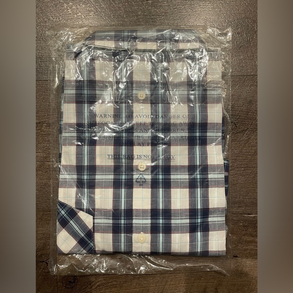 Untuckit Sorbo Shirt Women’s Sz 14 Windowpane Plaid Long Sleeve Button Up Casual - Picture 4 of 5
